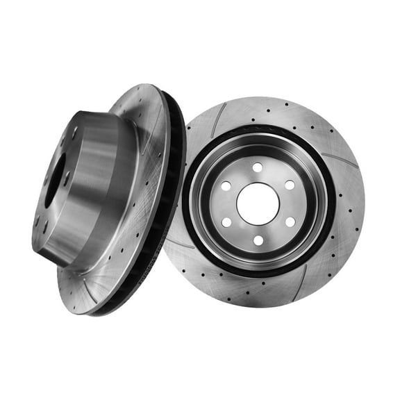 Rear Drilled Slotted Brake Disc Rotors For 2002-2006 Chevrolet Avalanche 1500
