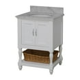 thumbnail image 7 of KBC Beverly 24" Solid Wood Bathroom Vanity w/ Carrara Stone in White, 7 of 7