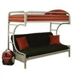 Acme Furniture Eclipse Twin Over Full Futon Bunk Bed, Silver