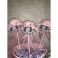 thumbnail image 3 of Charmed Elephant PomPom Pens Party Favors Giveaway Pink/Gray It's a Girl 12 pieces, 3 of 3