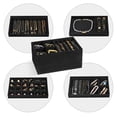 thumbnail image 4 of Bandejas organizadoras de joyas ProCase, apilables, 4 capas, todas negras, 4 of 8