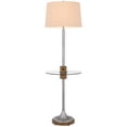 thumbnail image 2 of Cal Lighting Lavaca 1-Light Metal Floor Lamp with Tray Table in Antique Silver, 2 of 5