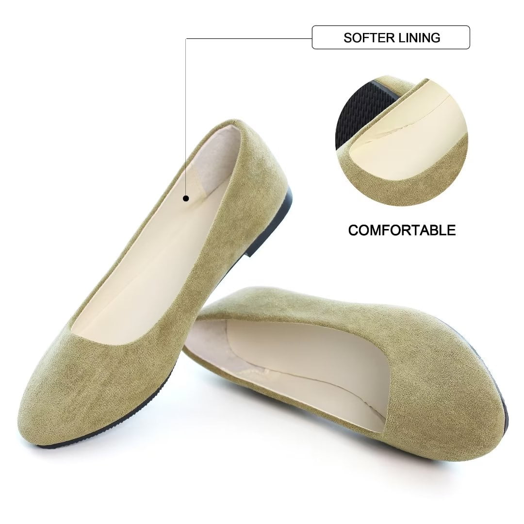 SAILING LU Women Flat Shoes Comfortable Slip on Multi-color Pointed Toe  Ballet Flats Black US 8.5