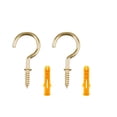 thumbnail image 1 of Monstrate Tornillos de gancho de luz con hombros de ojo de oveja de copa, piezas de fijación chapadas en techo de Metal autorroscantes, Decoración del hogar Oro S, 1 of 1