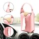 thumbnail image 4 of Porta pañuelos de cuero para coche | Dispensador de servilletas de pared para coche, camión, hogar y oficina | Organizador rectangular impermeable en negro, beige, rosa y gris, 4 of 7