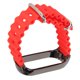 thumbnail image 4 of Correa de reloj de silicona con carcasa protectora de acero inoxidable, accesorio apto para Mi Band 7, color rojo, 4 of 10