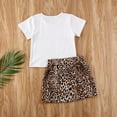thumbnail image 3 of Infant Girls Clothing Set, Short-Sleeved Print T-Shirt + Variegated Skirt, 3 of 8