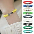 thumbnail image 2 of Lifetechs Barbell Beaded Bracelet Ethnic Style Healing Energy Colorful Faux Turquoise Natural Stone Round Beads Bracelet Fashion Jewelry, 2 of 8