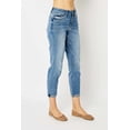 thumbnail image 5 of Womens cuffed hem slim jeans with highly stretchy denim for a flattering fit versatile everyday casual dressy modern look, 5 of 10