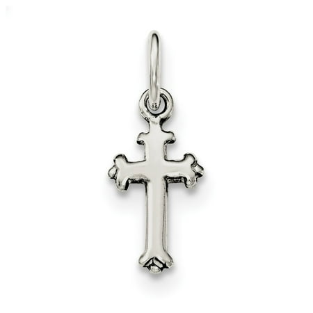 Rembrandt Cat Charm - Sterling Silver Polished Cross Charm