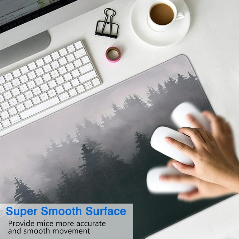 Hystar XXXL Gaming Mouse Pad (45x20 Inch) - 5mm Thick Waterproof Desk Mat With Kawaii Wave Design