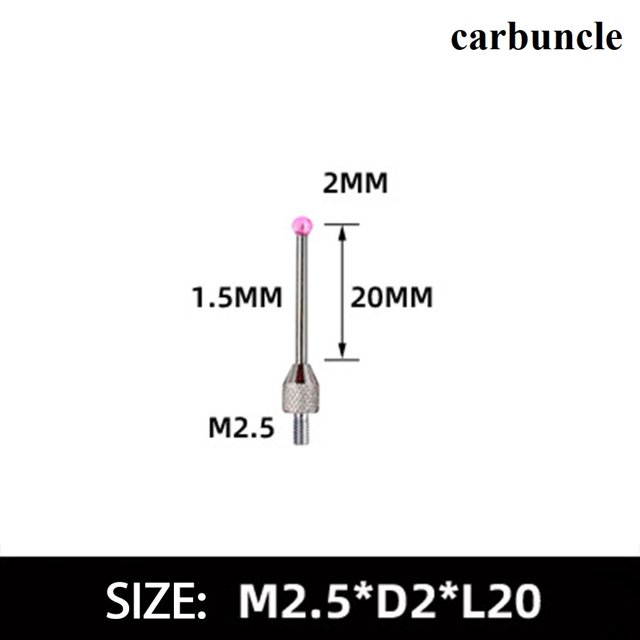 2mm carbuncle Tungsten Steel Head M2.5 Thread Micrometer Gauge Indicator Probe