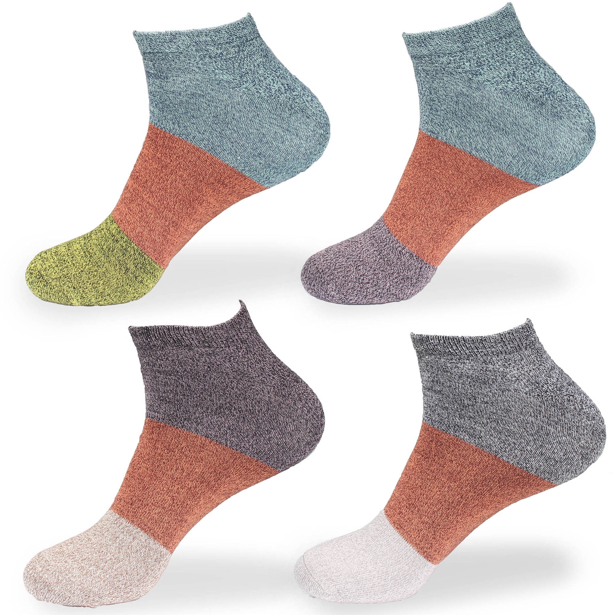 Women's Extra Large Rayon from Bamboo Fiber Colored Sports Superior Wicking Athletic Ankle Socks