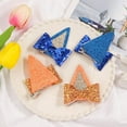 thumbnail image 6 of Xoxingysm Party Light-Up Decoration Blue Dog Happy Birthday Decorations Blue Glitter Bows Ears Hair Clips for Kid Boys and Girls Birthday Party Supplies, A Pair of Blue Glittery Bow Ear Hair Clips, 6 of 6