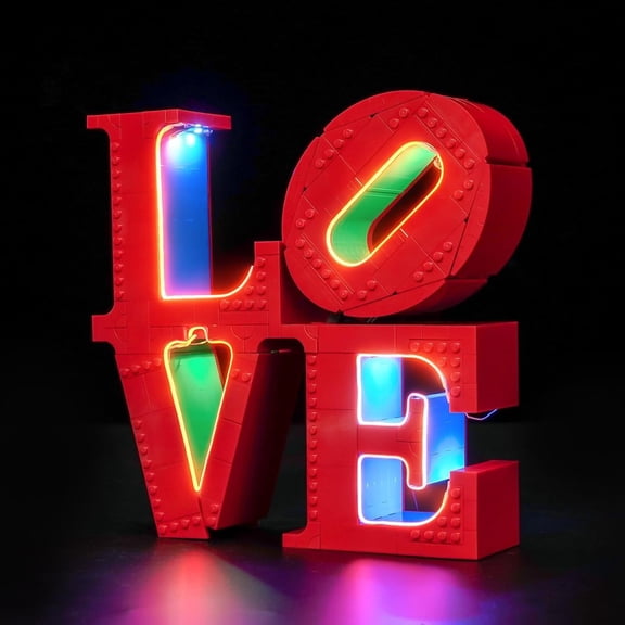 LED Light Compatible with Lego Art Love Sculpture, Creative Lighting Kit Compatible with Lego 31214 - Gift Ideas for Valentine's Day - No Model
