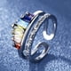 thumbnail image 3 of Anillos para mujer, regalos para mujer, conjunto de anillo ajustable de circonita, 3 of 4