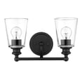 thumbnail image 3 of Ceil 2-Light Matte Black Vanity, 3 of 5
