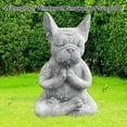 thumbnail image 2 of Estatua de resina para perro, meditación, Pose de Yoga, adornos, oración impermeable, escultura de Bulldog Francés Zen, artesanía, estatuilla de decoración de jardín, 2 of 5