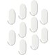 thumbnail image 1 of Ganchos autoadhesivos blancos, paquete de 10 ganchos adhesivos extra fuertes para cocina, baño, fregadero - Percha de acero al carbono resistente al agua para colgar toallas, 1 of 4