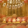 thumbnail image 4 of Happy Birthday Letter Lights Impermeable Habitación Romántica Luces Decoración Luz Nocturna Linterna Led Con Fuente De Alimentación De Doble Propósito Para Dormitorio Sala De Estar Interior matsuzay HA027833-01, 4 of 7