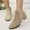 Beige, variant on Willtoo Women's Fashionable Ankle Boots with Side Zipper, Thick Heel, Pointed Toe, suitable for autumn and winter outfits. Beige