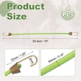thumbnail image 2 of Uxcell Bungee Cords with Hooks, (10 Inch, Green)(4 Pcs), Adjustable Rubber Stretchy Straps Heavy Duty Short Elastic Bungee Cord for Luggage Roof Rack Hang Outdoor Tent Tarp, 2 of 6