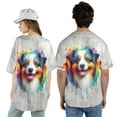 thumbnail image 5 of Watercolor Drip Miniature American Shepherd Pop Art Colorful Portrait Artwork All Over Print 3D Baseball Shirt MAS Dog Lover Gifts Softball Sport - 01009, 5 of 6
