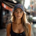 thumbnail image 4 of The Mascot For The Paris Olympics And Paralympics 2024 Cowboy Mesh Baseball Cap Navy Blue One Size, 4 of 5