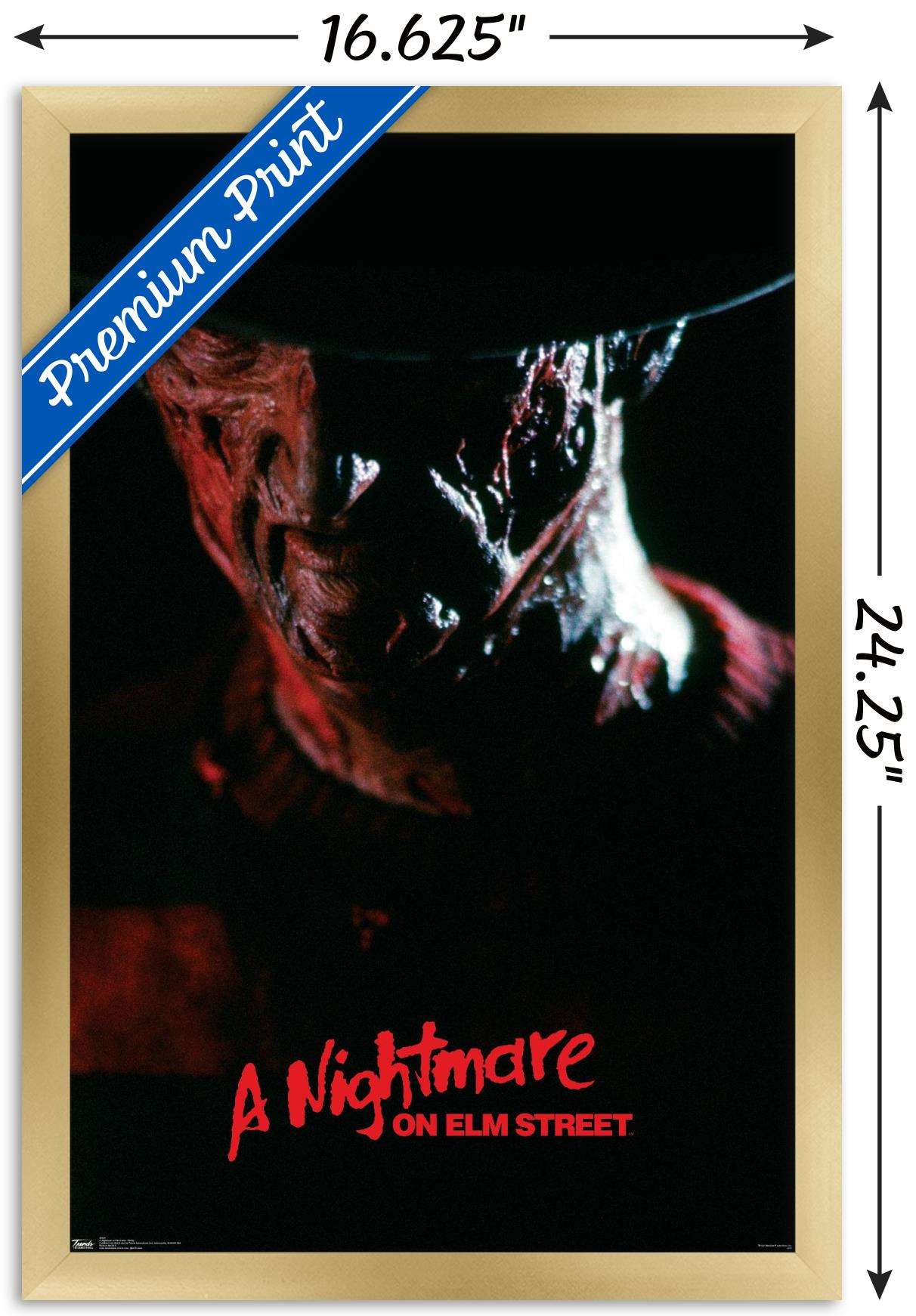 A Nightmare on Elm Street - Freddy Wall Poster, 14.725" x 22.375", Framed