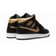 thumbnail image 5 of Men's Jo r-dan Brand Black & Gold Jo r-dan 1 Mid Basketball Shoes Brand New Size-9, 5 of 6