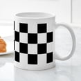 thumbnail image 3 of CafePress - BLACK AND WHITE Checkered Pattern Mugs - 11 oz Ceramic Mug - Novelty Coffee Tea Cup, 3 of 4