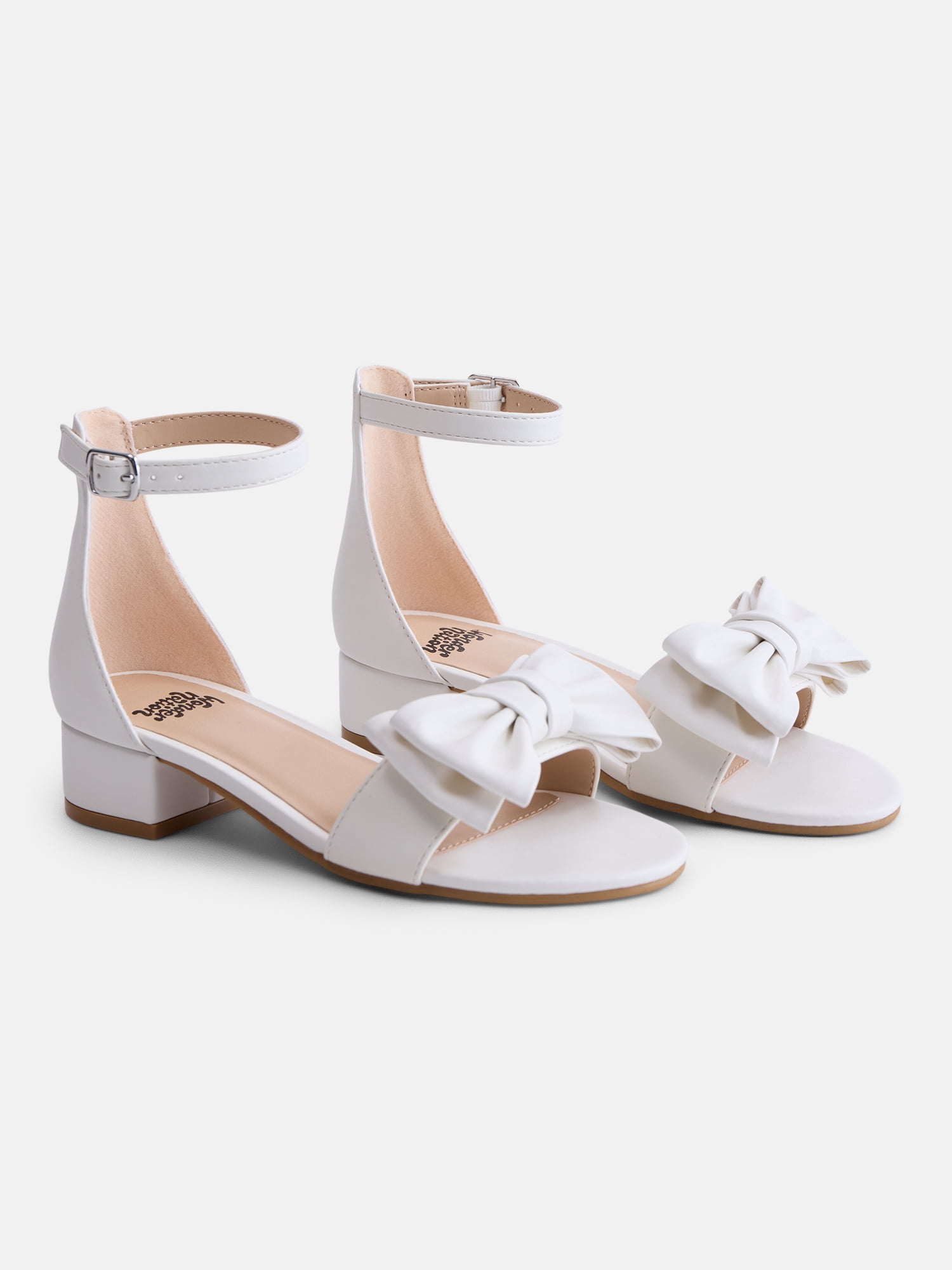 Wonder Nation Little and Big Girls Fashion Bow Heel Dress Shoes