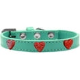 thumbnail image 6 of Dog, Puppy  Pet Widget Fashion Collar, "Red Glitter Heart", 6 of 8