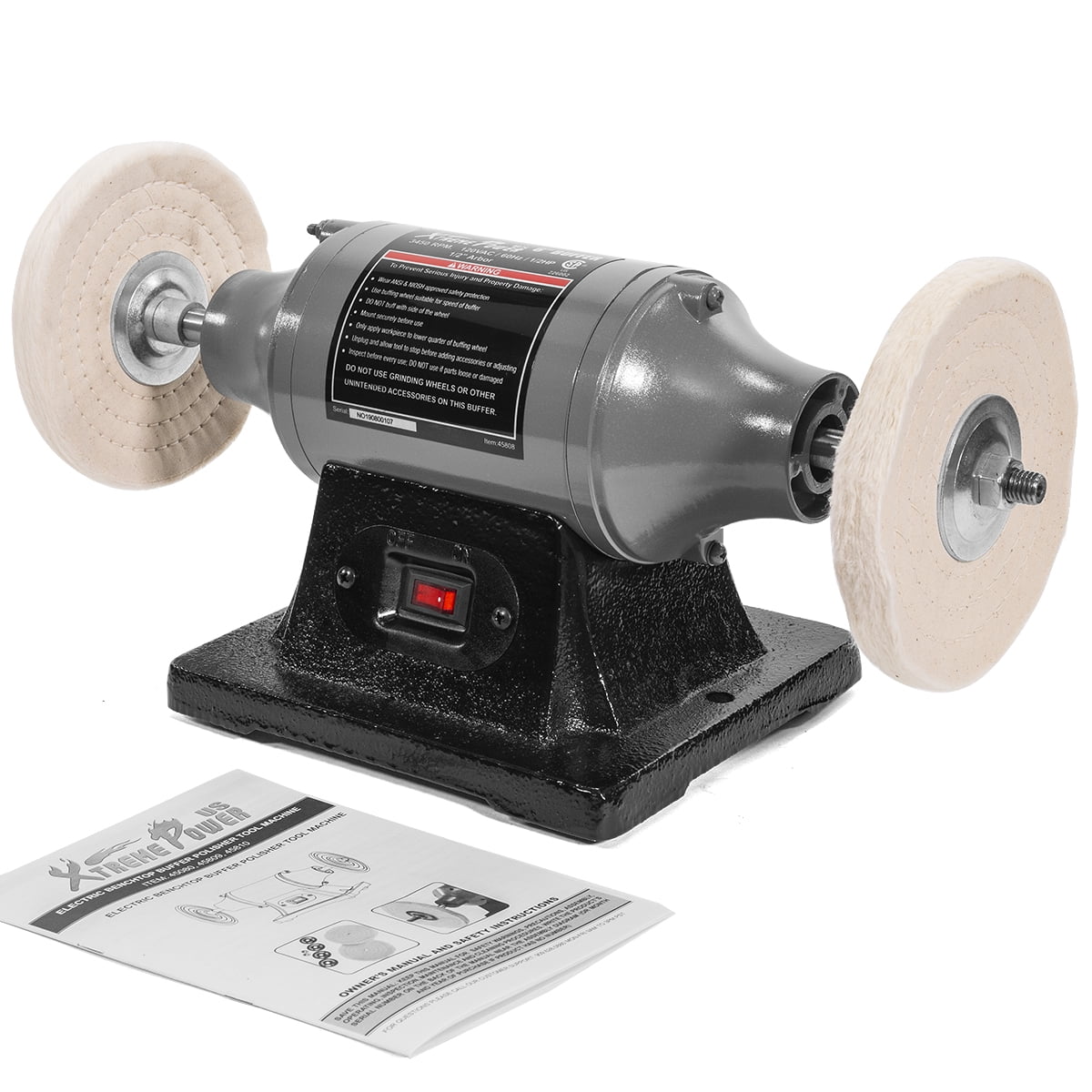 XtremepowerUS 1/2HP Electric Polisher Buffer Benchtop Grinder Motor
