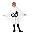 thumbnail image 3 of KHONTS Ghost Face Poncho for Toddler Kids Hooded Cloak Halloween Performance Clothes Spooky Capes 10-White XS, 3 of 5