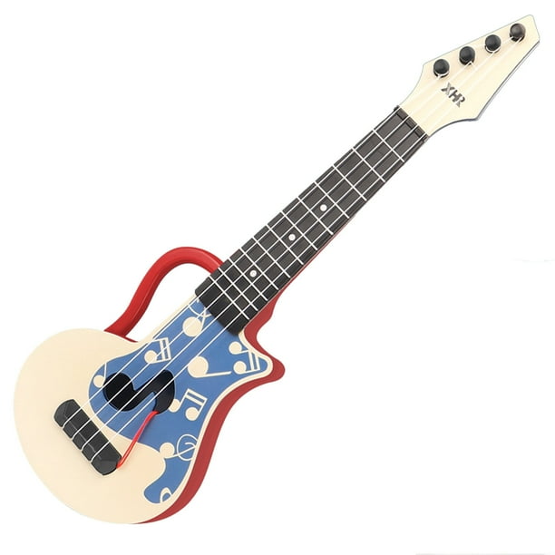 Guitarra para niños, ukelele, instrumento musical para principiantes de 15 pulgadas con 4 cuerdas, mini guitarra para mejorar las habilidades de los niños, educación temprana, preescolar, niños peque