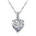 thumbnail image 3 of EOEMY Fashion 925 Silver Necklace Pendant Heart Cubic Zirconia Jewelry Wedding Gifts, 3 of 4
