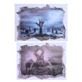 thumbnail image 2 of 2PCS Halloween Zombie Self Adhesive Wall Stickers Removable Wall Decal Paper Art Home Decor, 2 of 8