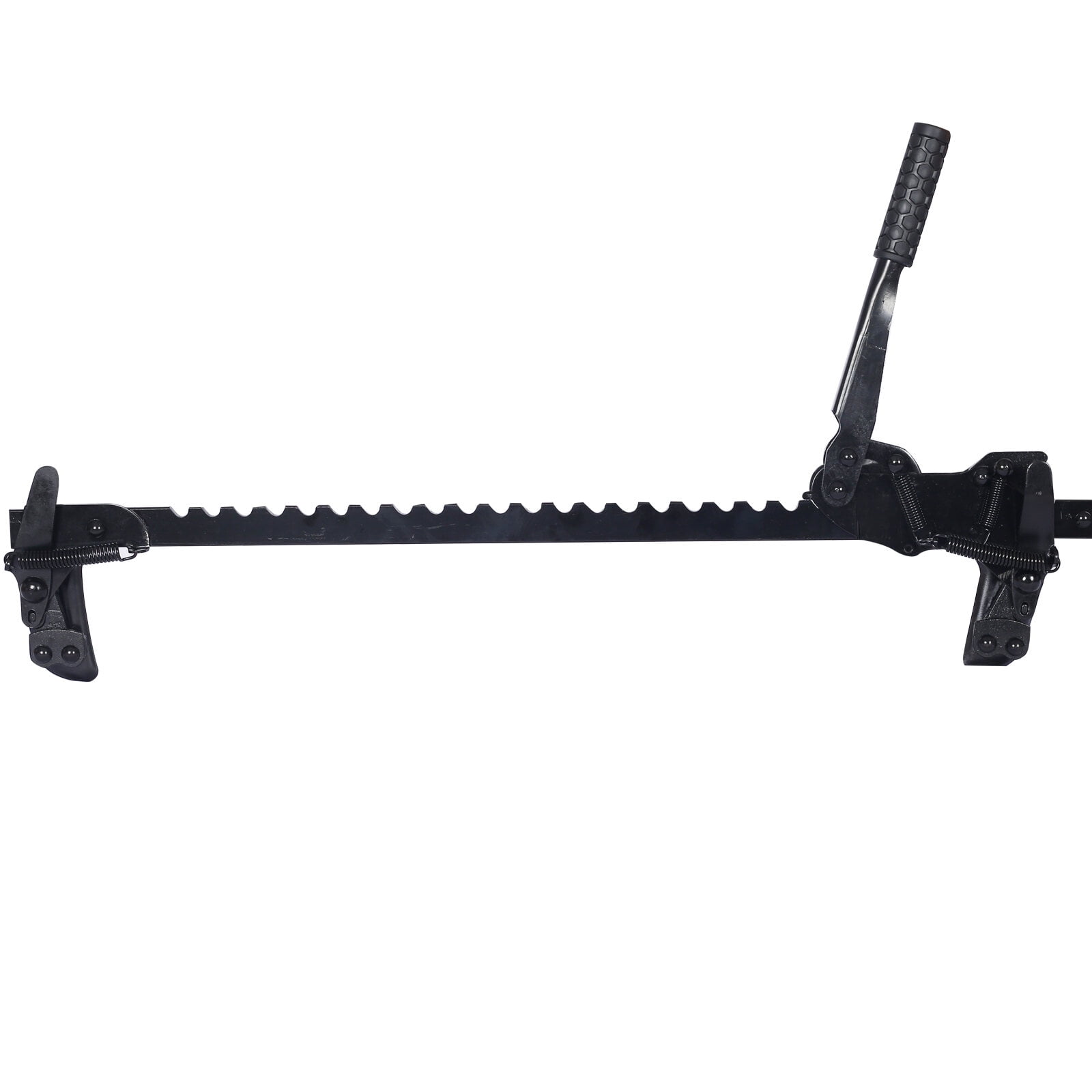 32.7" Black Steel Fence Stretcher, Heavy-Duty Wire Tightener for Barbed & High Tensile Fences (15.7"W)