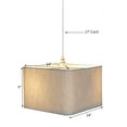 thumbnail image 3 of Home Concept 1 Light Swag Plug-In Pendant 14"w Rounded Corner Square Oatmeal Drum Shade, White Cord - N/A, 3 of 7