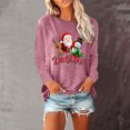 thumbnail image 1 of Qertyioot Sweat-Shirt d'Hiver pour Femmes Imprimé de Noël, Manches Longues Décontracté Col Rond Mode Pull, 1 of 5