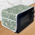 thumbnail image 1 of Floral Microwave Oven Cover, Classic Rose Branches Victorian Petals Romantic Botanical Blossom Pattern, Water Resistant Organizer with Pockets for Kitchen, 36" x 12", Reseda Green Cream, by Ambesonne, 1 of 4