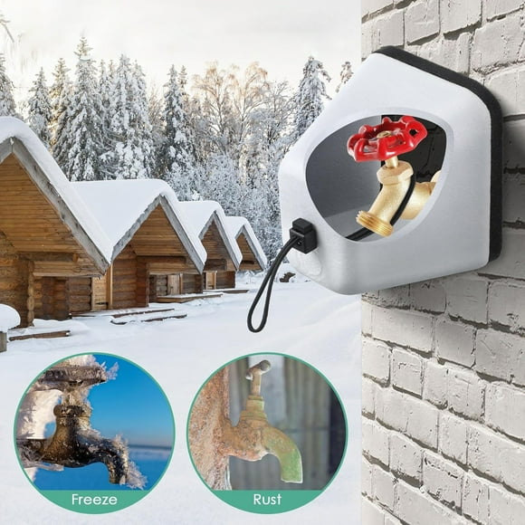 Outdoor Faucet Cover,Outdoor Faucet Handle,Outdoor Winter Foam Faucet Antifreeze Protection Cover Icing Proof Insulation Maintenance Pipe Protection Cover Warm Protection Cover,Foam Pipe Insulation