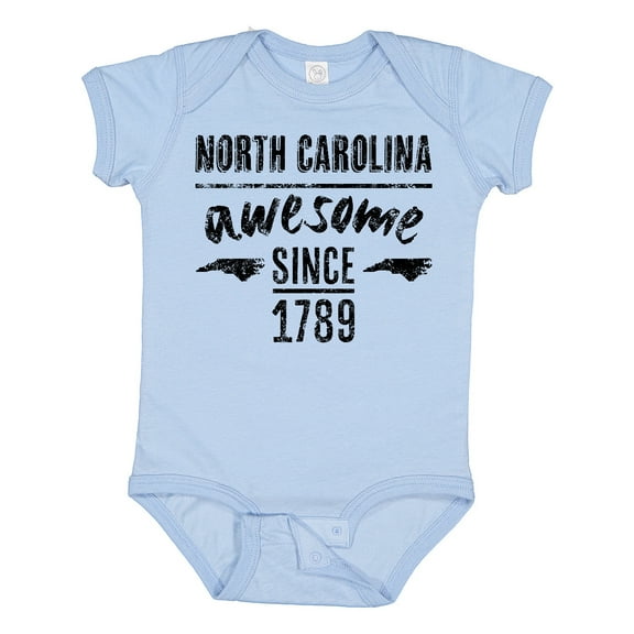 Inktastic North Carolina Awesome Since 1789 Boys or Girls Baby Bodysuit