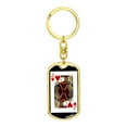 thumbnail image 4 of Jack Of Hearts Keychain Dog Tag Stainless Steel or 18k Gold, 4 of 16