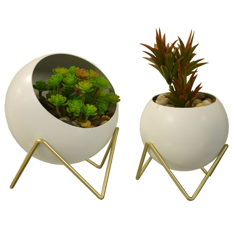 Spherical Planter, Decorative Accent, Succulent Plant Holder, Modern