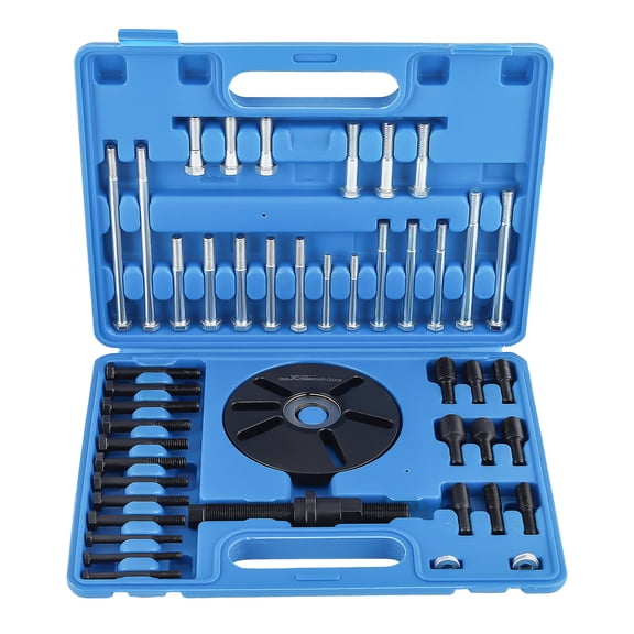 maXpeedingrods Harmonic Balancer Puller Kit, Harmonic Balancer Removal Install Tool Kit, Crankshaft Pulley Puller Removal Tool, Flywheel Gear Steering Wheel Puller Removal Pulling Set, 52 PCS