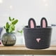 thumbnail image 4 of Bonita cesta de conejo con orejas de conejo de Pascua, bolsa de almacenamiento portátil para dulces, cosméticos y refrigerios., 4 of 11