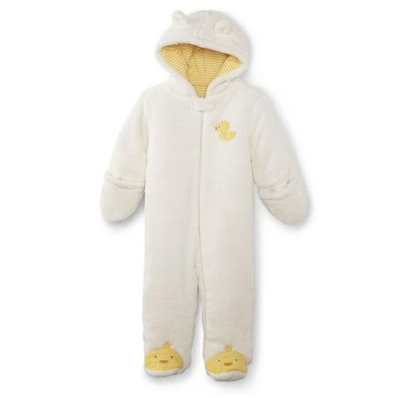 Patagonia Baby Bunting - Infant Boys & Girls Ivory Yellow Duckling Bunting Plush Baby Pram