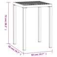 thumbnail image 4 of vidaXL Garden Table Anthracite 50x50x72 cm Steel, 4 of 4